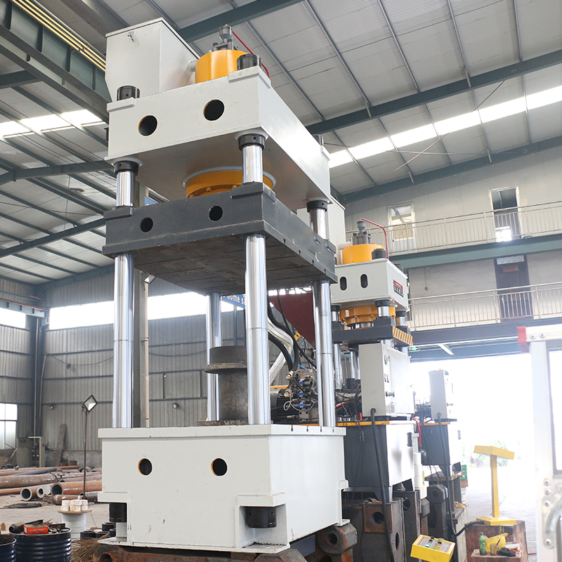 滕州315噸帶液壓墊油壓機伺服系統不銹鋼制品拉伸成型四柱液壓機