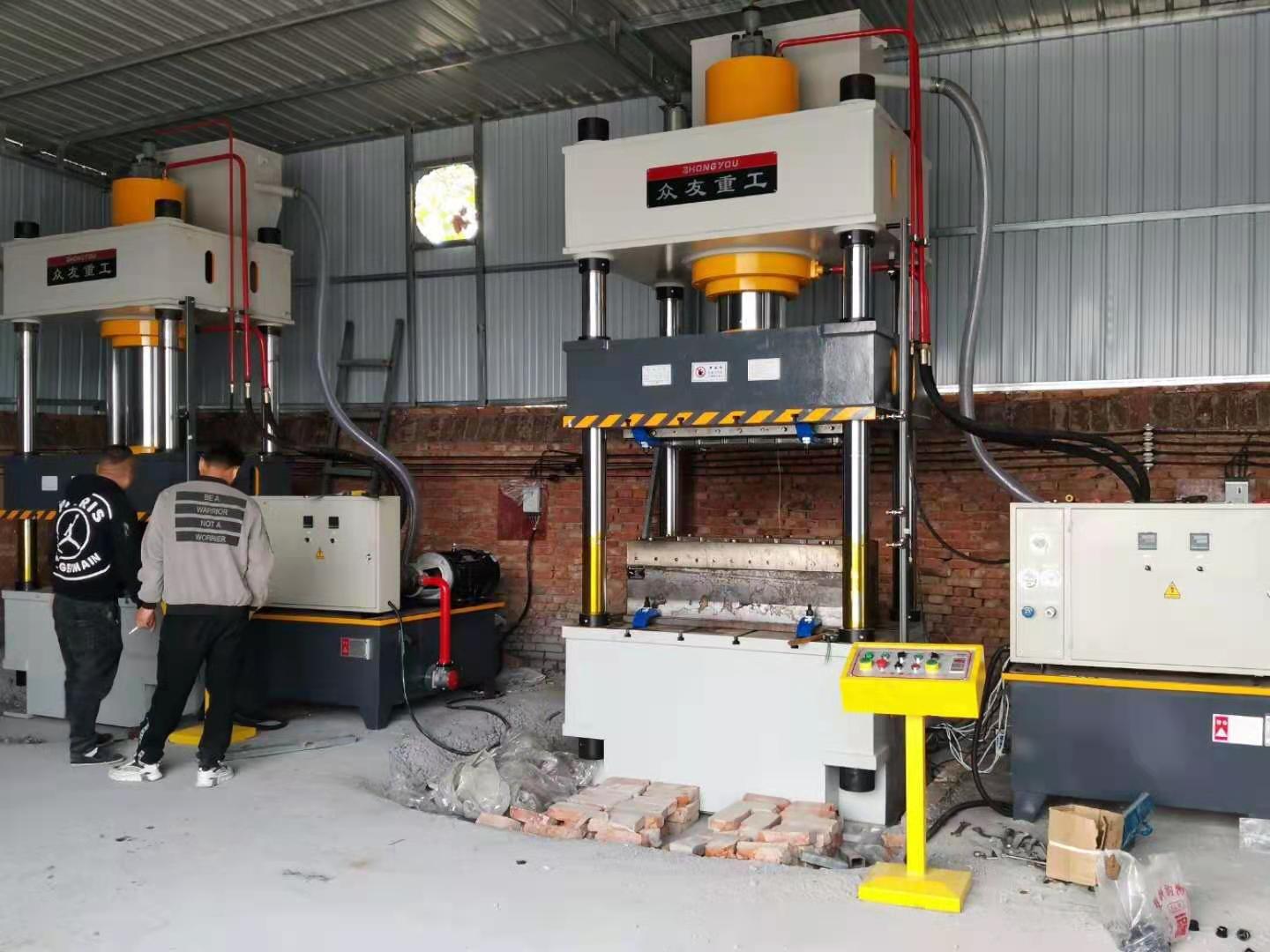 熱壓機315噸熱壓成型液壓機豬用漏糞板壓力機四柱油壓機