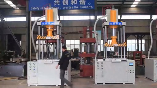 100噸液壓墊一體拉伸機成型油壓機試機視頻