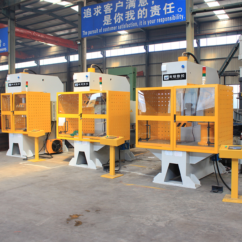 100T單臂油壓機，PLC防護罩C形油壓機